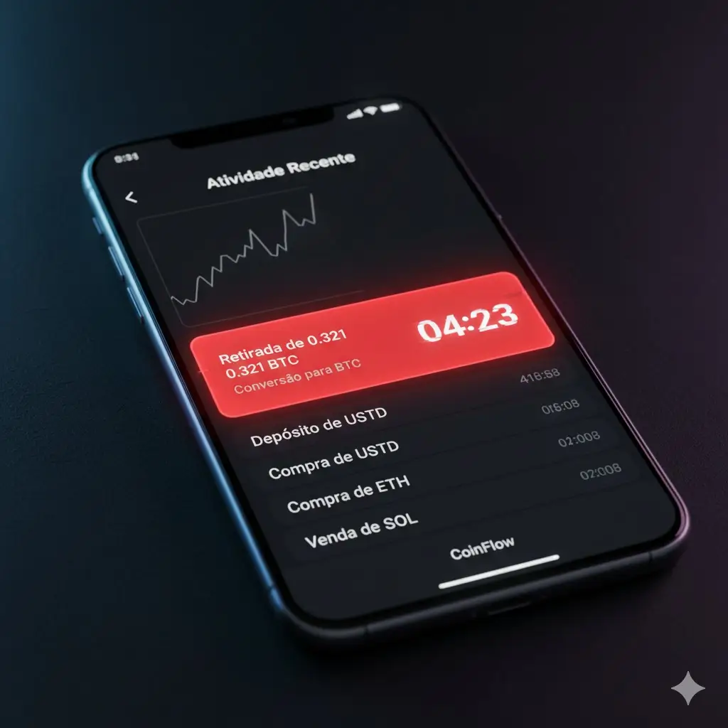 Tela de exchange mostrando saques fraudulentos de madrugada resultando em indenização por fraude na Binance