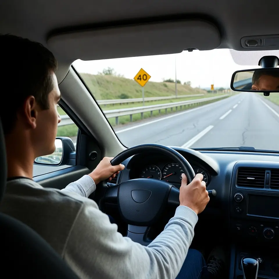 Motorista adotando hábitos seguros no trânsito para evitar acidentes e indenizações em acidentes de trânsito