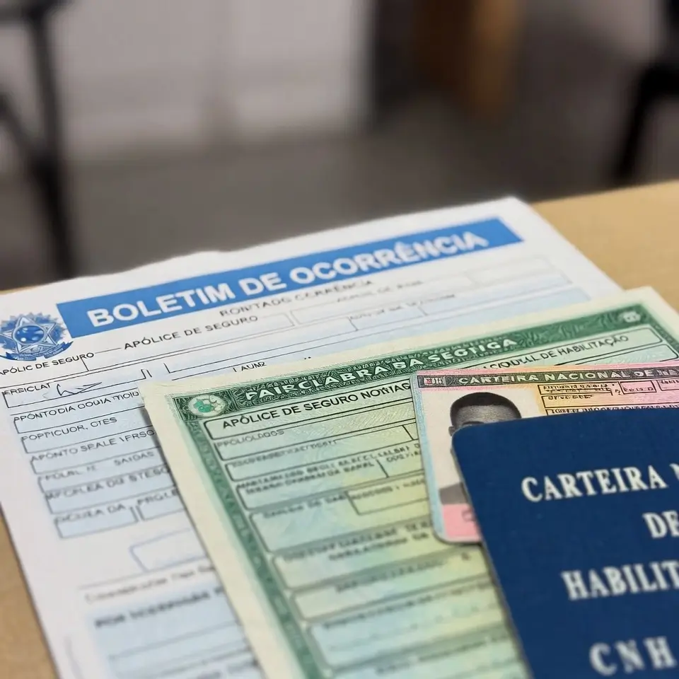 Documentos úteis como BO e apólice para reivindicação de seguro em furto ou roubo de veículo.