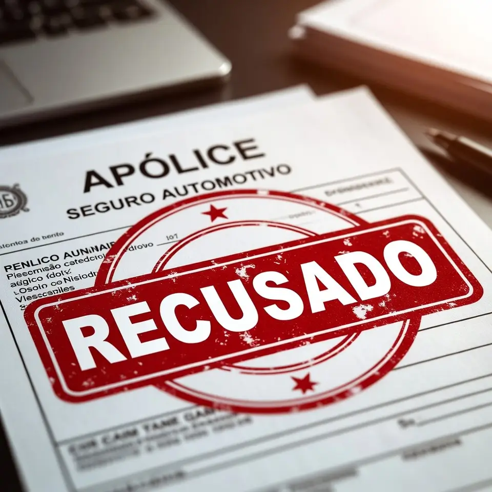 Possíveis negativas de cobertura em acidentes de trânsito por seguradora, incluindo agravamento de risco