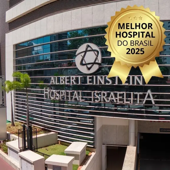 Foto do Hospital Albert Einstein, destaque no ranking Newsweek, demonstrando o descredenciamento SulAmérica Einstein 2025