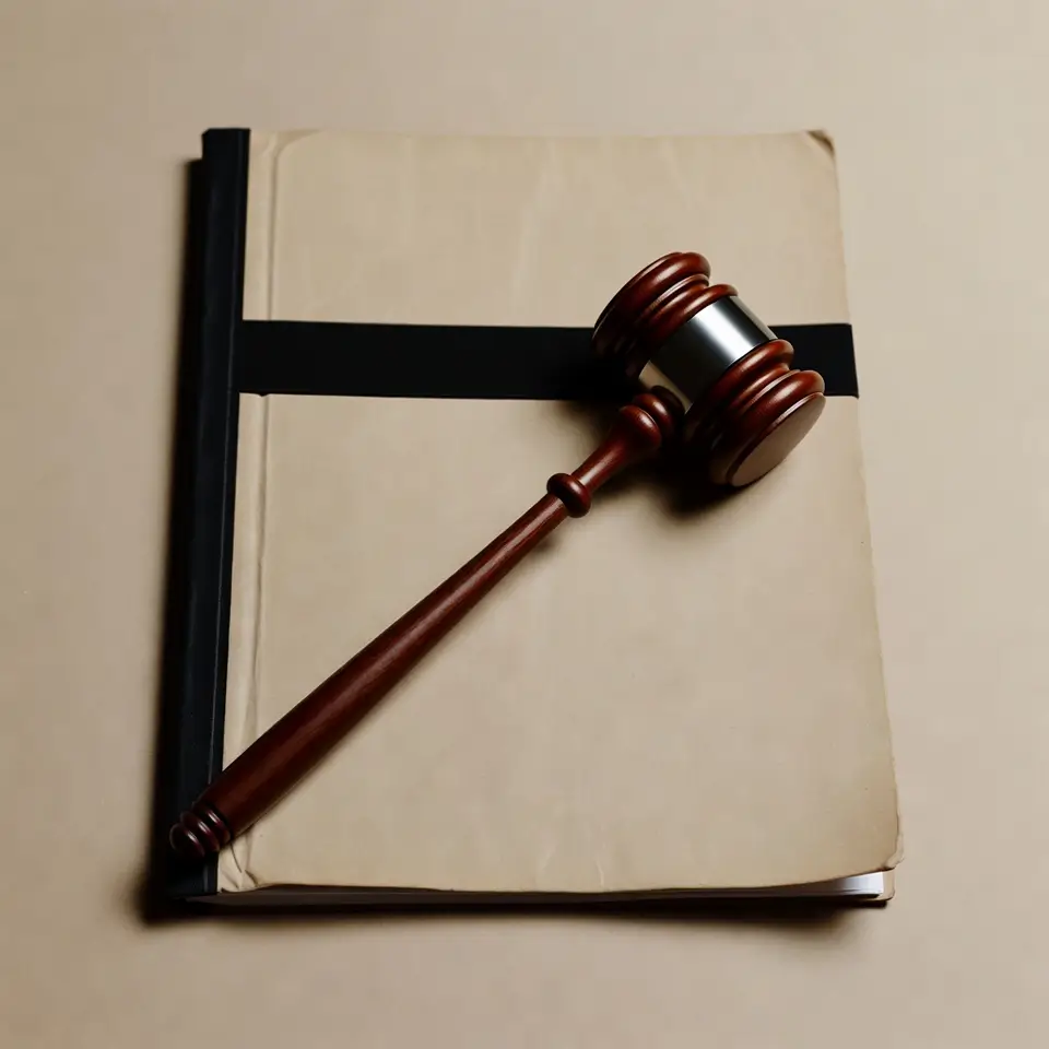 Martelo da justiça sobre documentos médicos, ilustrando o alto índice de processos e ações contra planos de saúde que aumentaram nos tribunais.