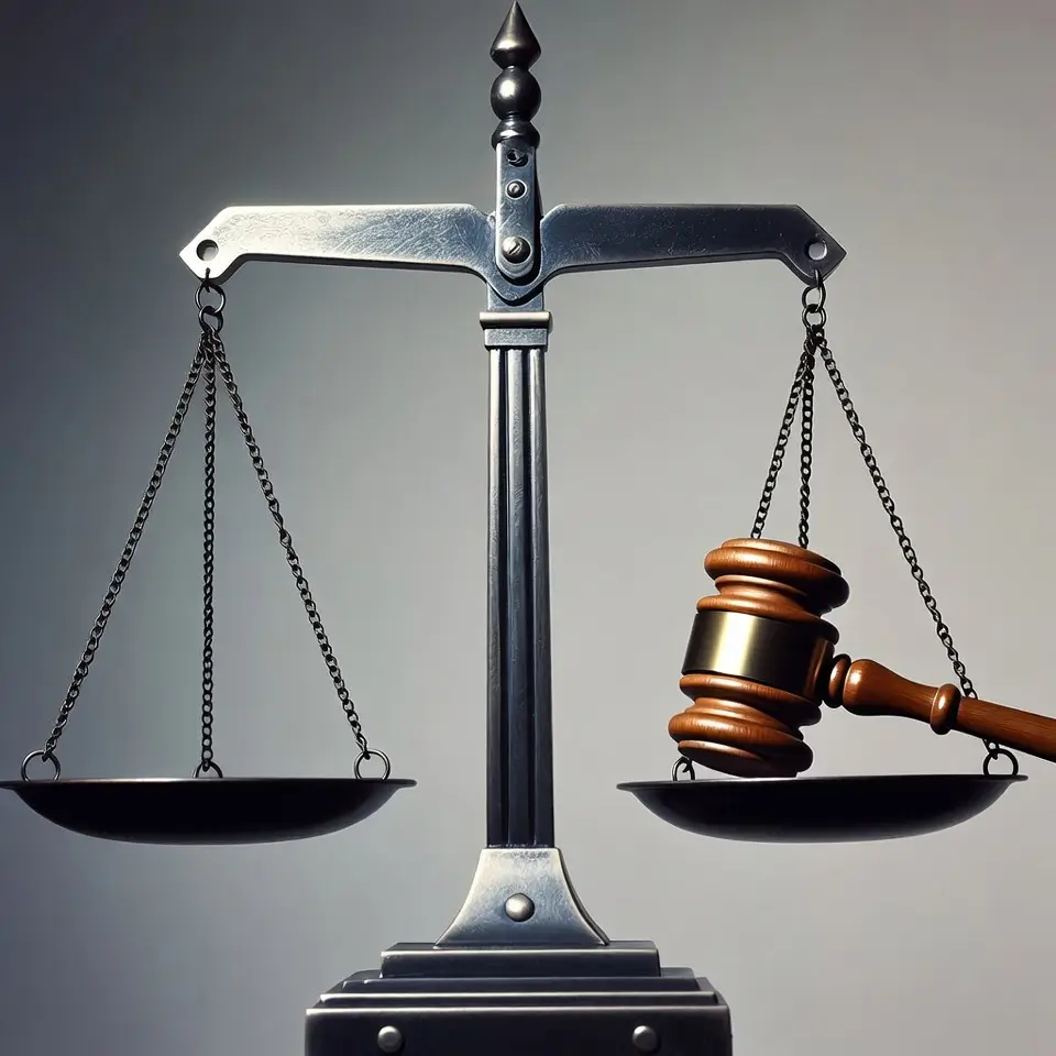 Martelo da justiça representando uma vitória judicial contra o plano de saúde no Tribunal de Justiça de São Paulo (TJSP).