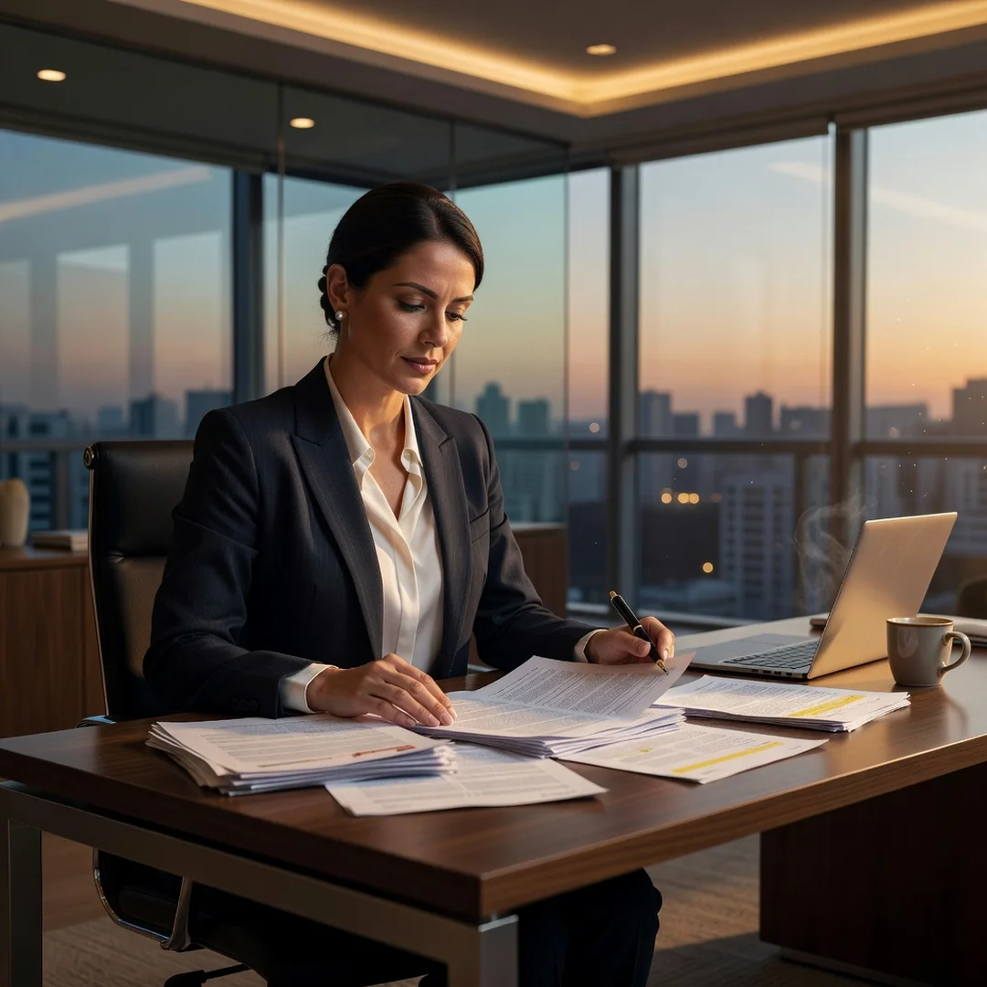 Advogado especialista revisando documentos médicos para obter liminar para rituximabe negado pelo plano