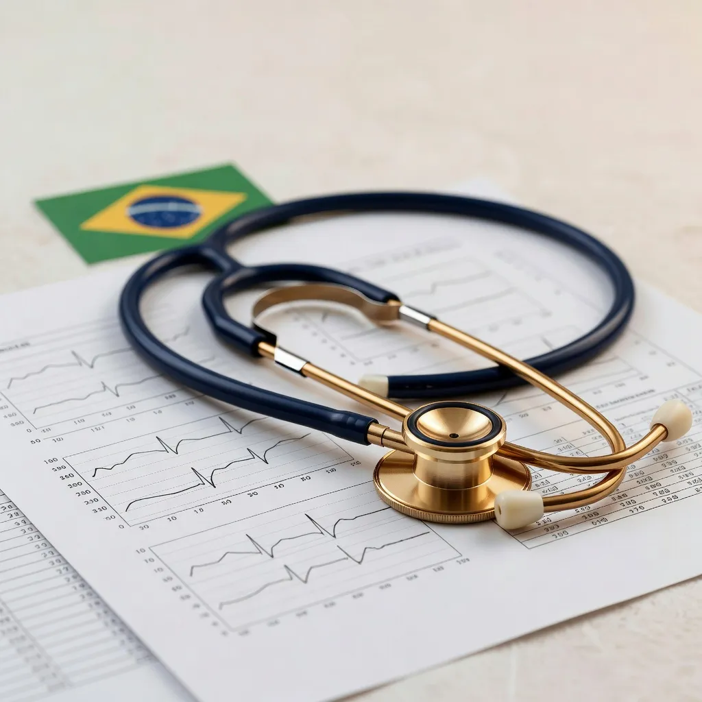 Estetoscópio sobre prontuário médico — critérios para cirurgia bariátrica