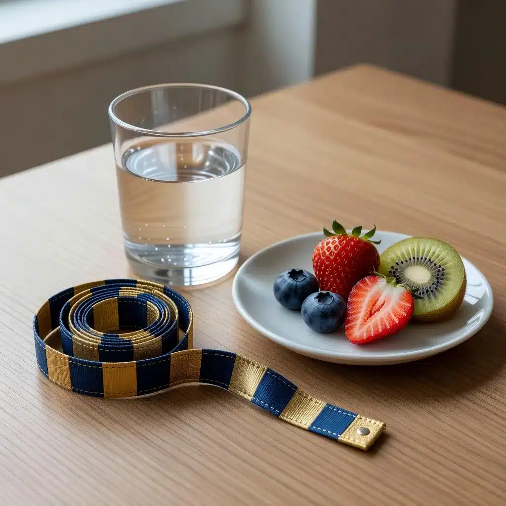 Fita métrica e elementos de hábito saudável — acompanhamento pós-bariátrica